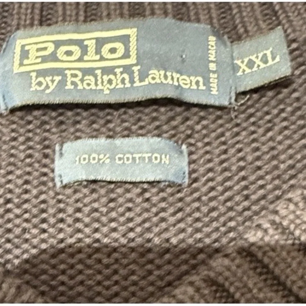 Polo Ralph Lauren Men's Navy Blue Cotton Sweater Vest XXL Classic Preppy